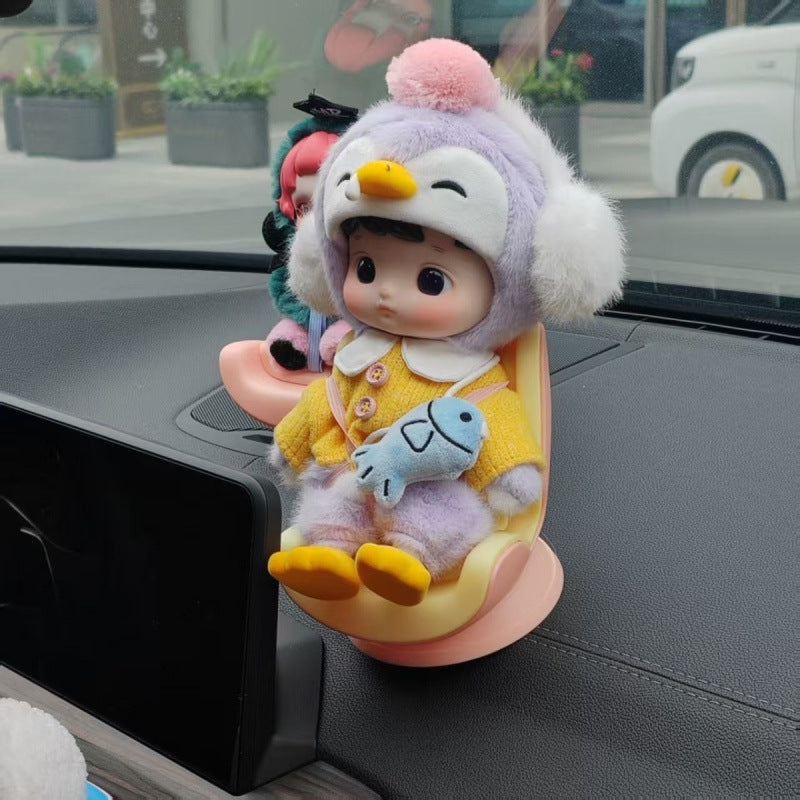 Labubu Car Safety Seat Air Conditioner Vent Decoration for 17cm Dolls